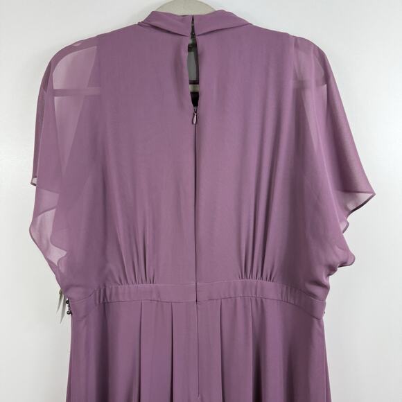 Ignite Evenings New York New Maxi Dress Size 14 Purple Embellished Waist - Picture 8 of 14